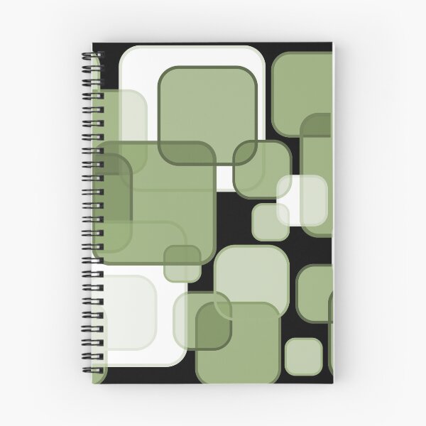Item preview, Retro Square Bubbles - Green and Black designed and sold by Quooki.