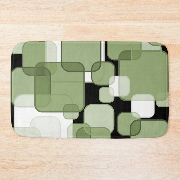 Item preview, Retro Square Bubbles - Green and Black designed and sold by Quooki.