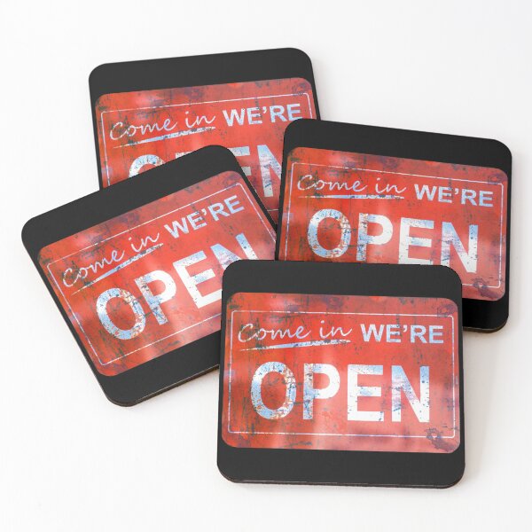 Item preview, Sign tin sign come in we´re open business shop closing time retro vintage style designed and sold by Shirtilike.