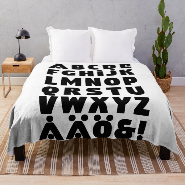 Item preview, Swedish Black & White Alphabet designed and sold by EllinorPrints.