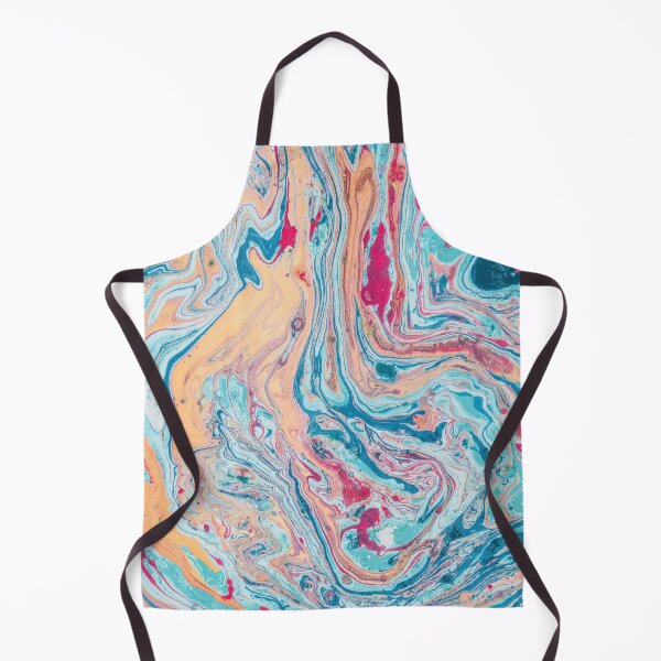 Item preview, Abstract Blue and Yellow Liquid Marble Art designed and sold by Neha Dargar.