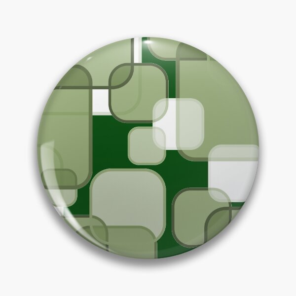 Item preview, Retro Square Bubbles - Green and Dark Green designed and sold by Quooki.
