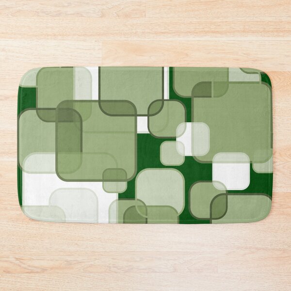 Item preview, Retro Square Bubbles - Green and Dark Green designed and sold by Quooki.