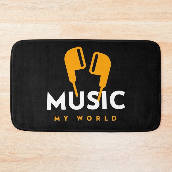 Item preview, Music My World, My Life, Typography, Earbuds designed and sold by DiscGolfTees.