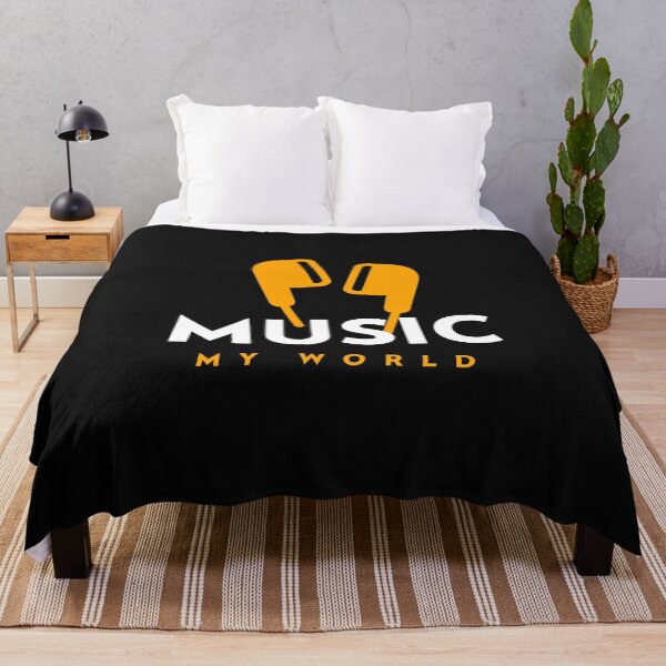 Item preview, Music My World, My Life, Typography, Earbuds designed and sold by DiscGolfTees.