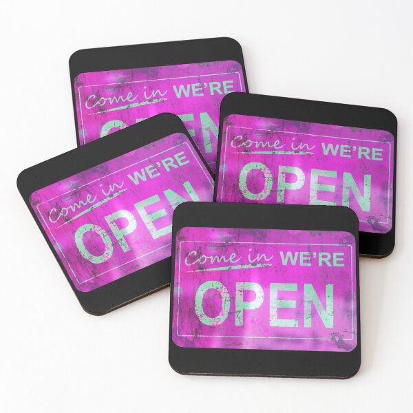 Item preview, Tin sign come in we´re open business retro vintage style t-shirt designed and sold by Shirtilike.