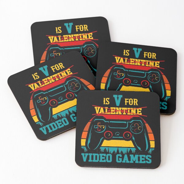 Item preview, V is for video games funny Illustrator gaming gift  designed and sold by KO-Design.