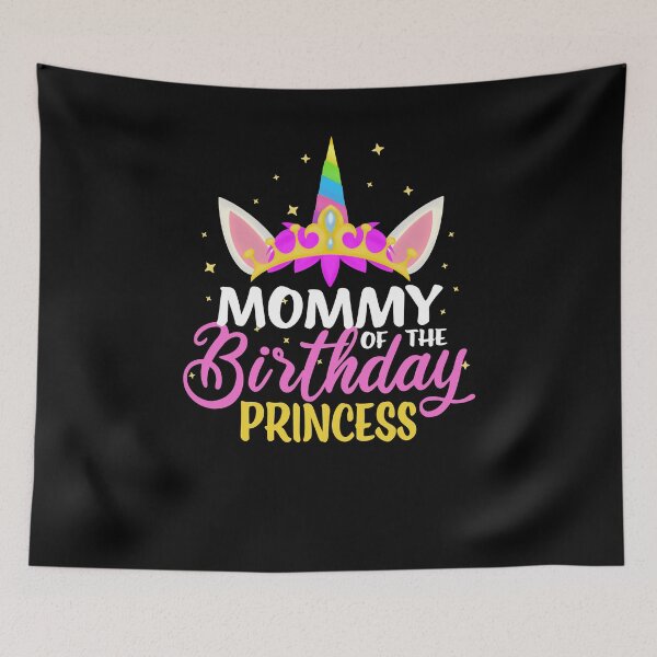 Item preview, Mommy Of The Birthday Princess Girl Unicorn Diadem Birthday designed and sold by RJ-Art.