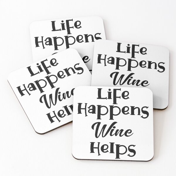 Item preview, Life Happens, Wine Helps designed and sold by LovenLaughter.