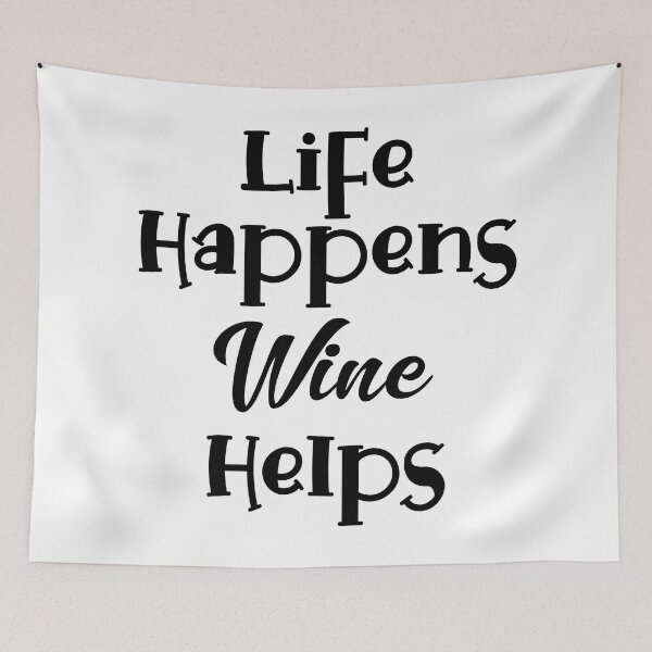 Item preview, Life Happens, Wine Helps designed and sold by LovenLaughter.