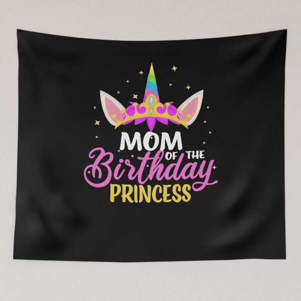 Item preview, Mom Of The Birthday Princess Girl Unicorn Diadem Birthday designed and sold by RJ-Art.
