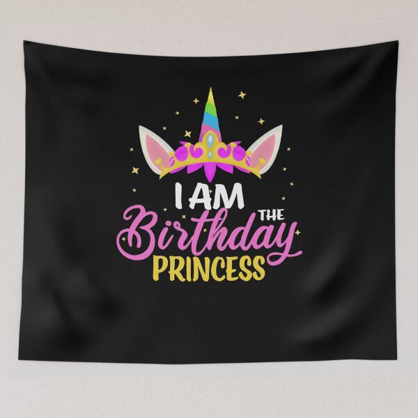 Item preview, I Am The Birthday Princess Girl Unicorn Diadem Birthday designed and sold by RJ-Art.