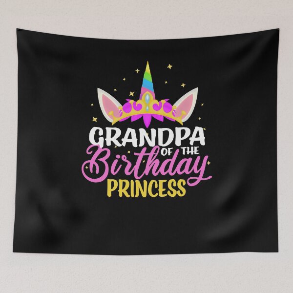 Item preview, Grandpa Of The Birthday Princess Girl Unicorn Birthday designed and sold by RJ-Art.