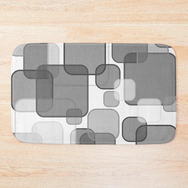 Item preview, Retro Square Bubbles - Grey and White designed and sold by Quooki.