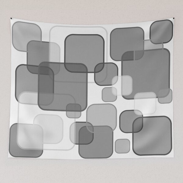 Item preview, Retro Square Bubbles - Grey and White designed and sold by Quooki.