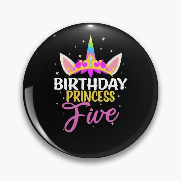 Item preview, 5 Years Old Birthday Princess Girl Unicorn Diadem Birthday designed and sold by RJ-Art.