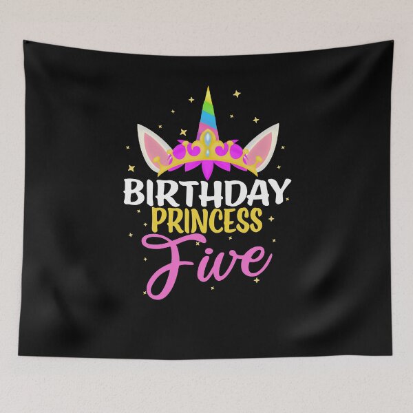 Item preview, 5 Years Old Birthday Princess Girl Unicorn Diadem Birthday designed and sold by RJ-Art.