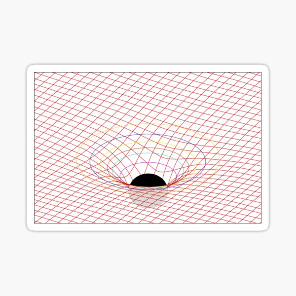 Induced Spacetime Curvature, General Relativity Sticker