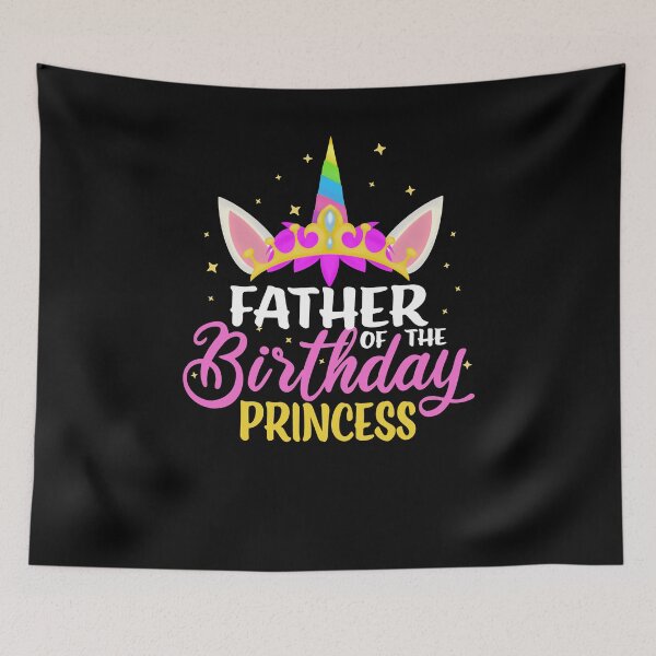 Item preview, Father Of The Birthday Princess Girl Diadem Unicorn Birthday designed and sold by RJ-Art.