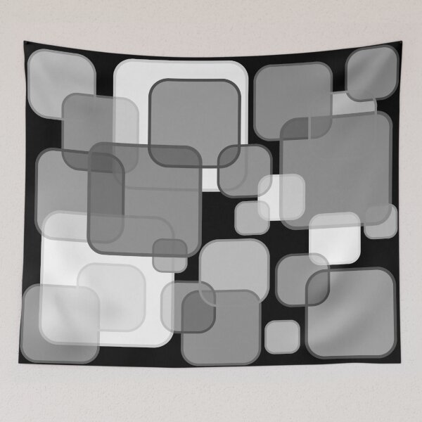 Item preview, Retro Square Bubbles - Grey and Black designed and sold by Quooki.