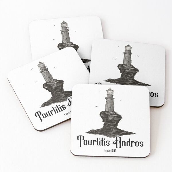Item preview, Tourlitis lighthouse Andros Greece rock island designed and sold by emm-j.
