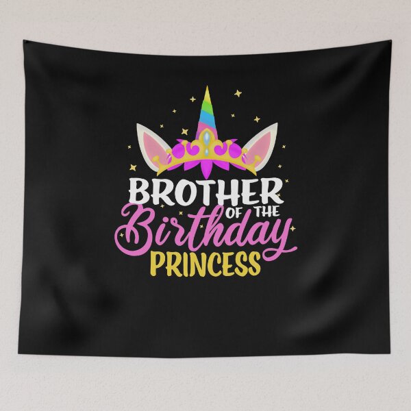 Item preview, Brother Of The Birthday Princess Girl Unicorn Birthday designed and sold by RJ-Art.
