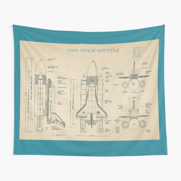 NASA Space Shuttle (Parchment Version) Tapestry