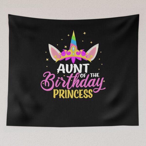 Item preview, Aunt Of The Birthday Princess Girl Unicorn Diadem Birthday designed and sold by RJ-Art.