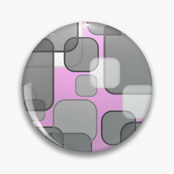Item preview, Retro Square Bubbles - Grey and Pink designed and sold by Quooki.
