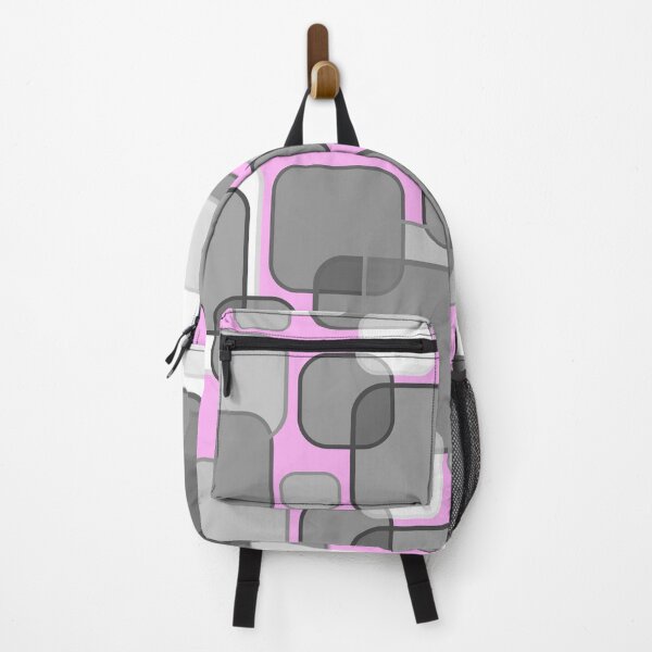 Item preview, Retro Square Bubbles - Grey and Pink designed and sold by Quooki.