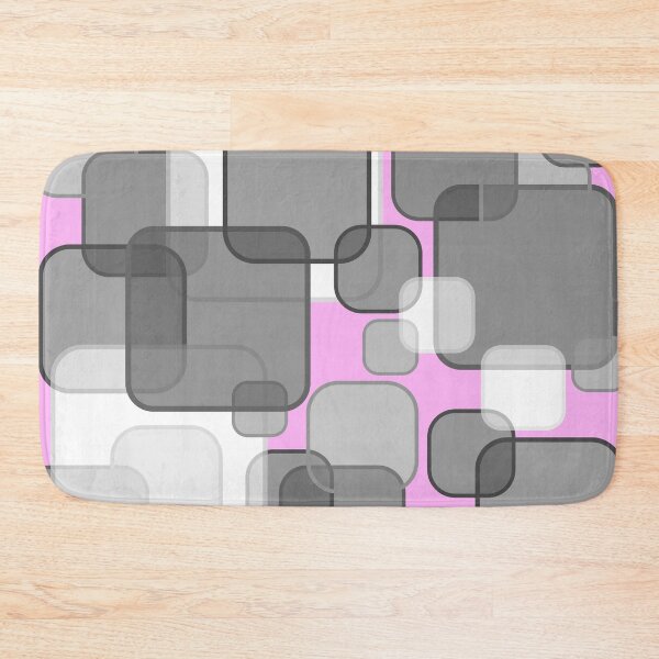 Item preview, Retro Square Bubbles - Grey and Pink designed and sold by Quooki.