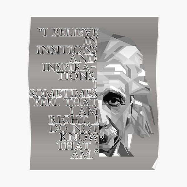 Poster Albert Einstein Zitate Redbubble