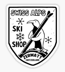 Pegatina Alpes suizos Ski