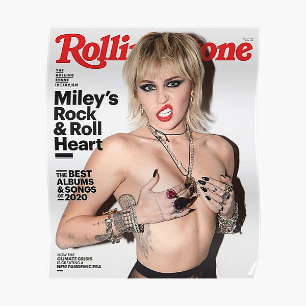Miley's Rock N Roll Heart | Rolling Stone Poster