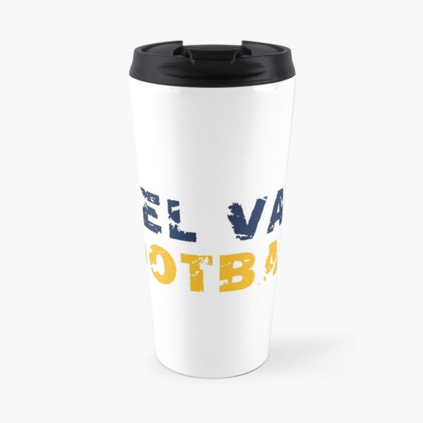 Del Val Football Distressed Travel Mug