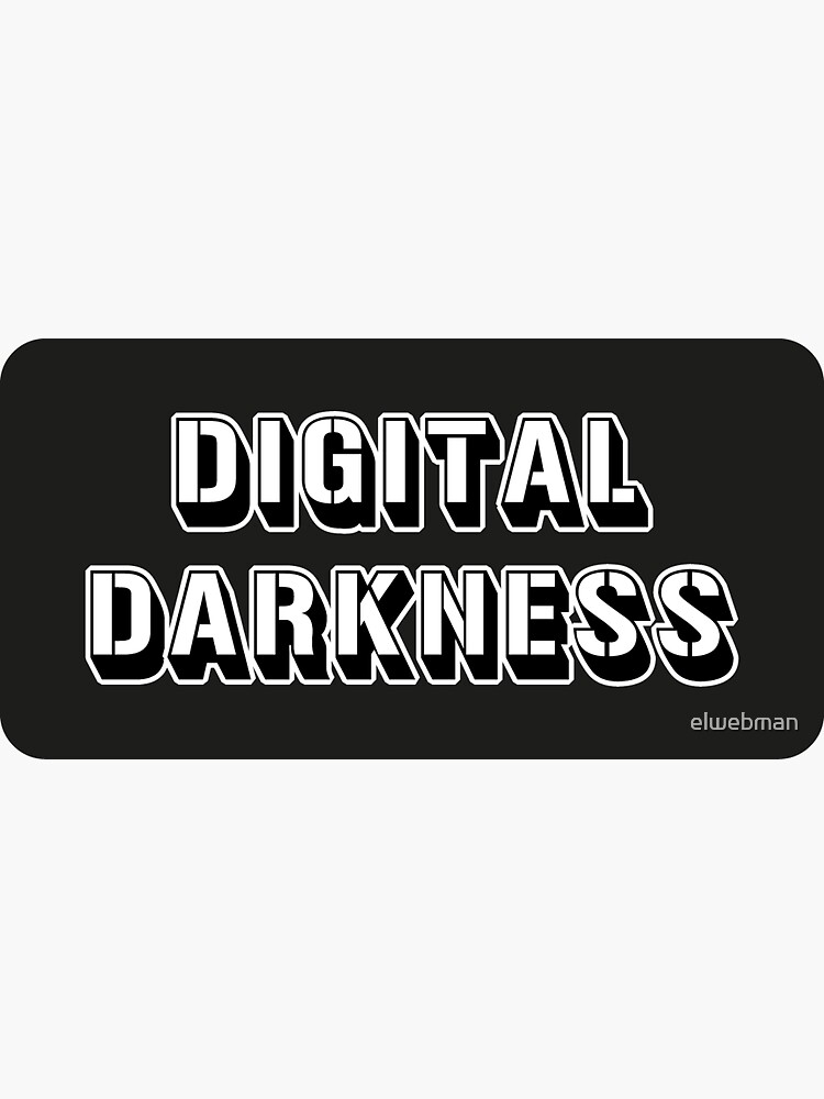 Thumbnail 3 of 3, Sticker, digital darkness designed and sold by elwebman.
