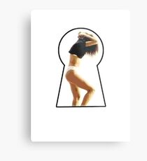 Woman in the Keyhole Metal Print