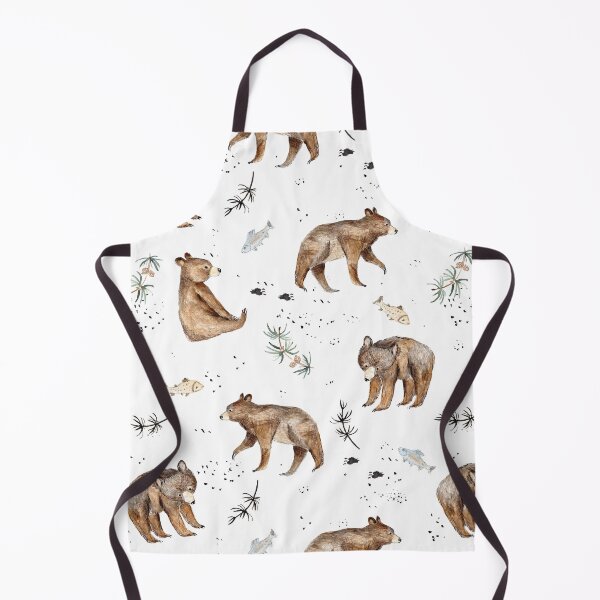 Item preview, Bear and fish designed and sold by Petit Faon Prints.