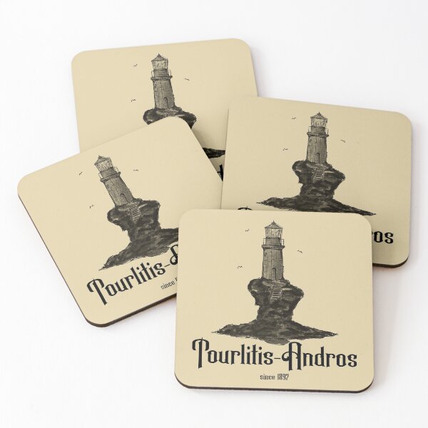 Item preview, Tourlitis lighthouse Andros Greece rock island designed and sold by emm-j.