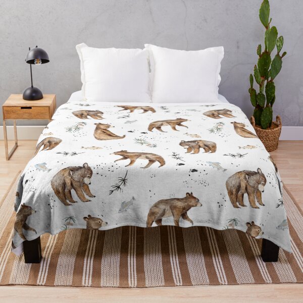 Item preview, Bear and fish designed and sold by Petit Faon Prints.