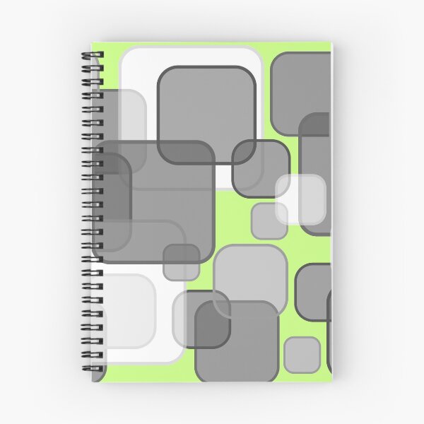Item preview, Retro Square Bubbles - Grey and Lime designed and sold by Quooki.