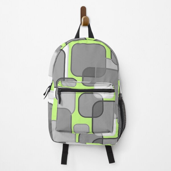 Item preview, Retro Square Bubbles - Grey and Lime designed and sold by Quooki.
