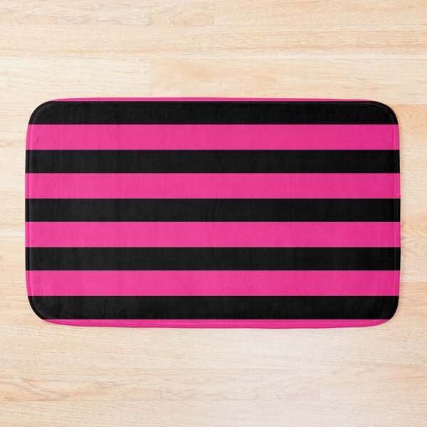 Item preview, Pink Black Wide horizontal Stripes designed and sold by Feeling Artsy.
