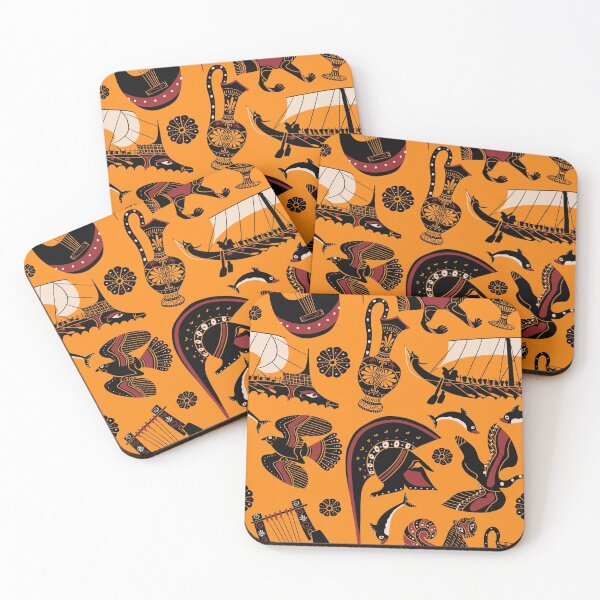Item preview, Ancient Greek Black Figure Pottery Pattern designed and sold by AlexanderPetela.