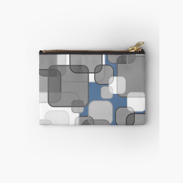Item preview, Retro Square Bubbles - Grey and Blue designed and sold by Quooki.