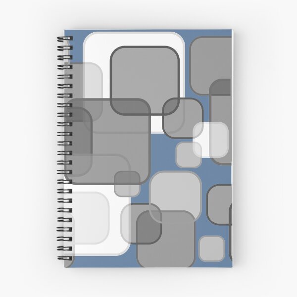 Item preview, Retro Square Bubbles - Grey and Blue designed and sold by Quooki.