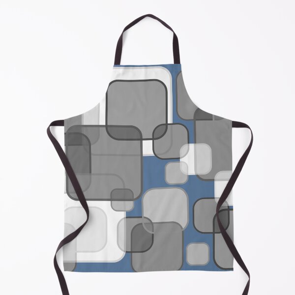 Item preview, Retro Square Bubbles - Grey and Blue designed and sold by Quooki.