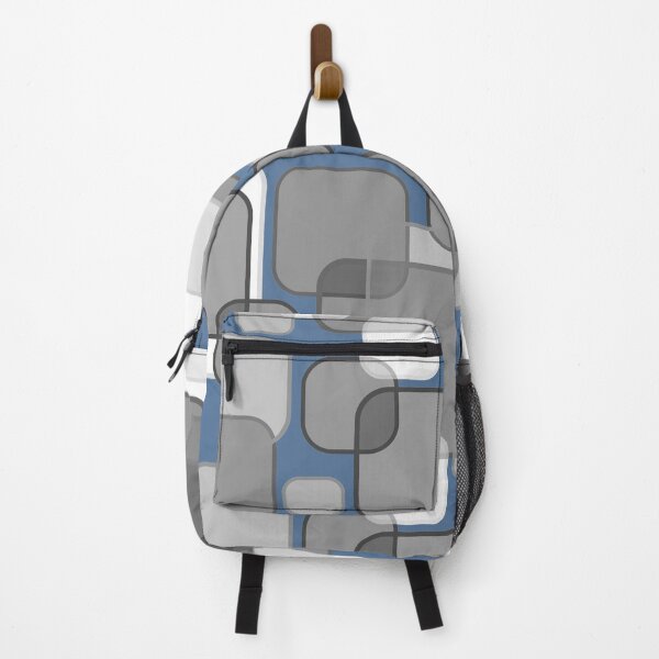 Item preview, Retro Square Bubbles - Grey and Blue designed and sold by Quooki.