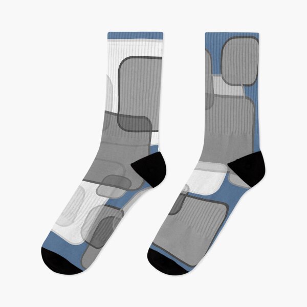 Item preview, Retro Square Bubbles - Grey and Blue designed and sold by Quooki.