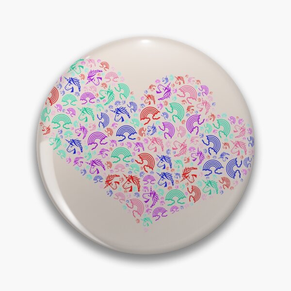 Item preview, Rainbows And Unicorns Double Heart Design (Beige Background) designed and sold by Rosinda.